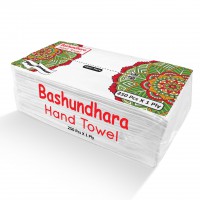 Bashundhara Hand Towel (White-250 pcs)