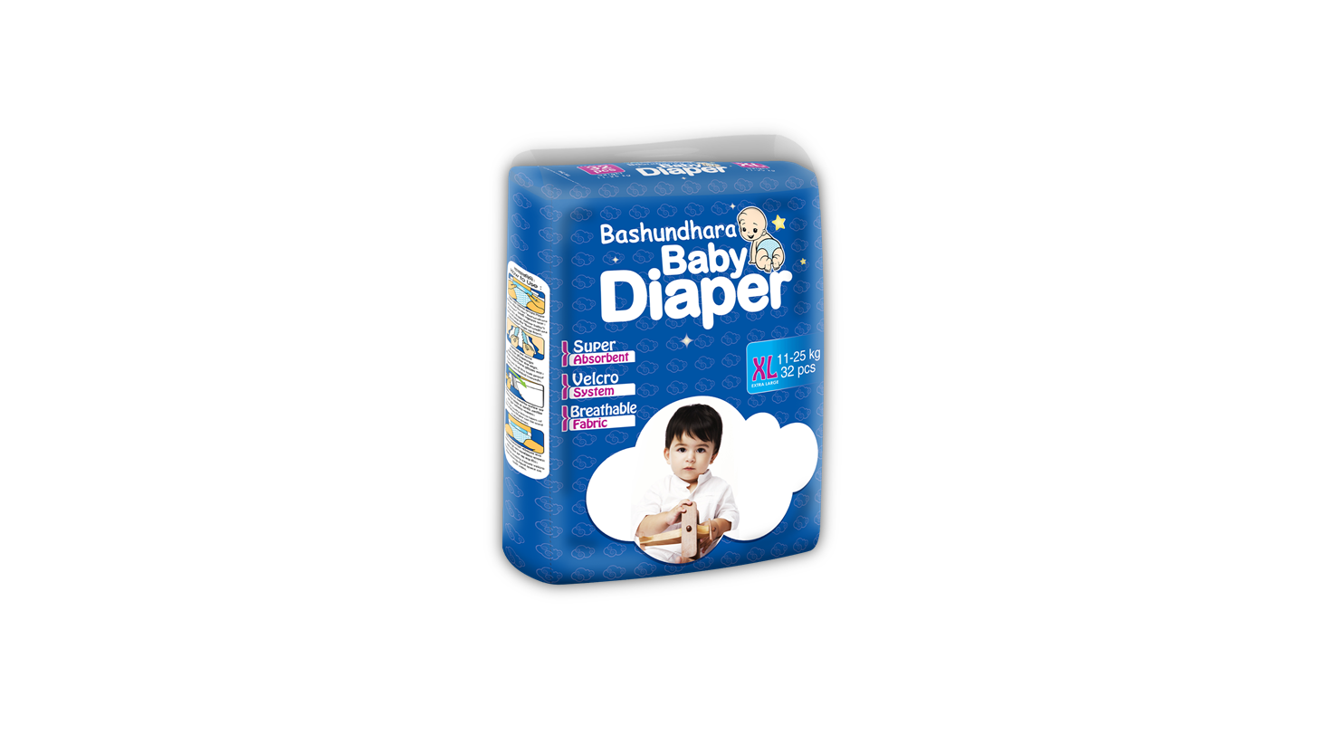 Bashundhara Baby Diaper-Standard Series (XL)