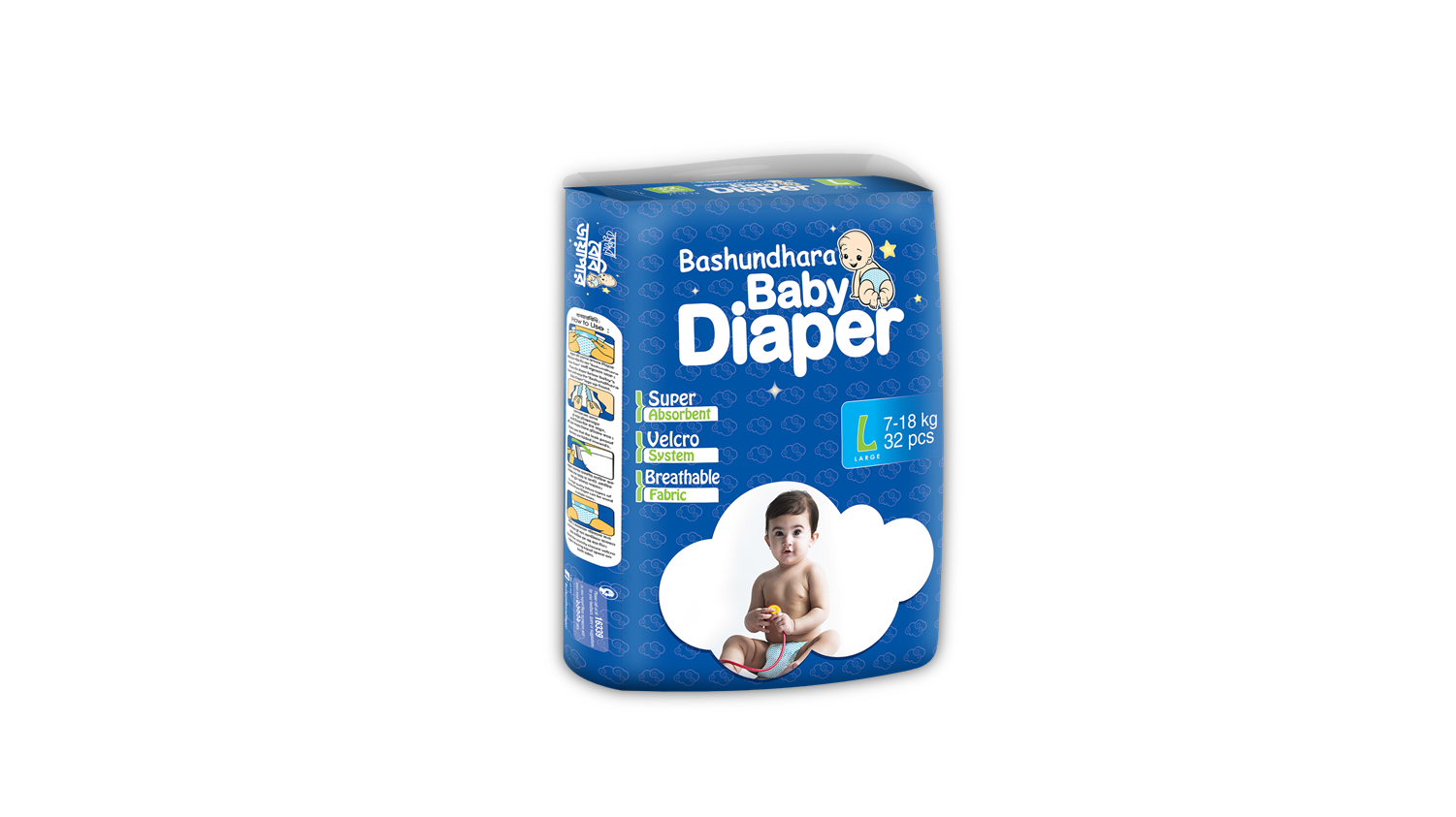Bashundhara Baby Diaper-Standard Series (L)