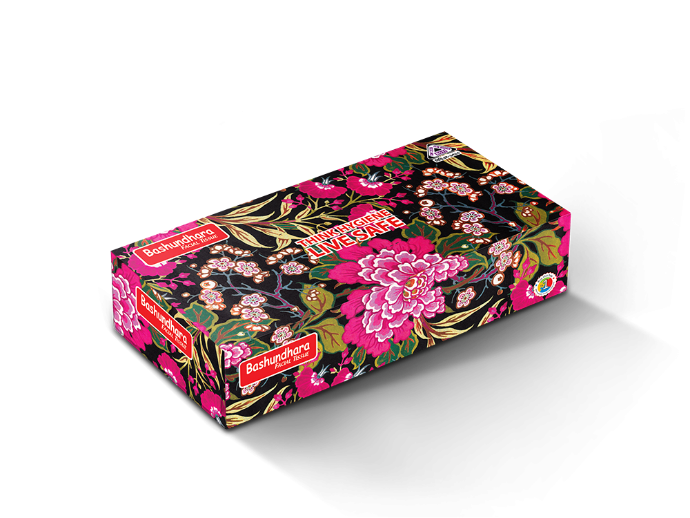 Bashundhara Facial Tissue (60 pcs X 2 ply, Non-perfumed)