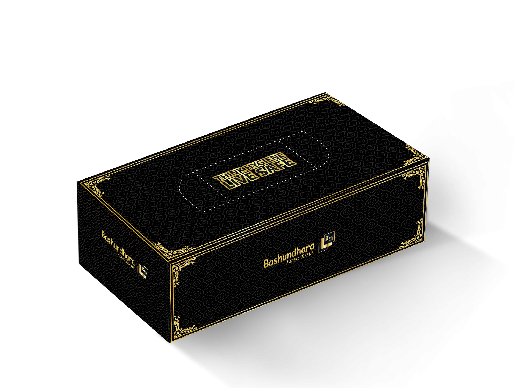 Bashundhara Facial Tissue 3Ply (Black Gold)