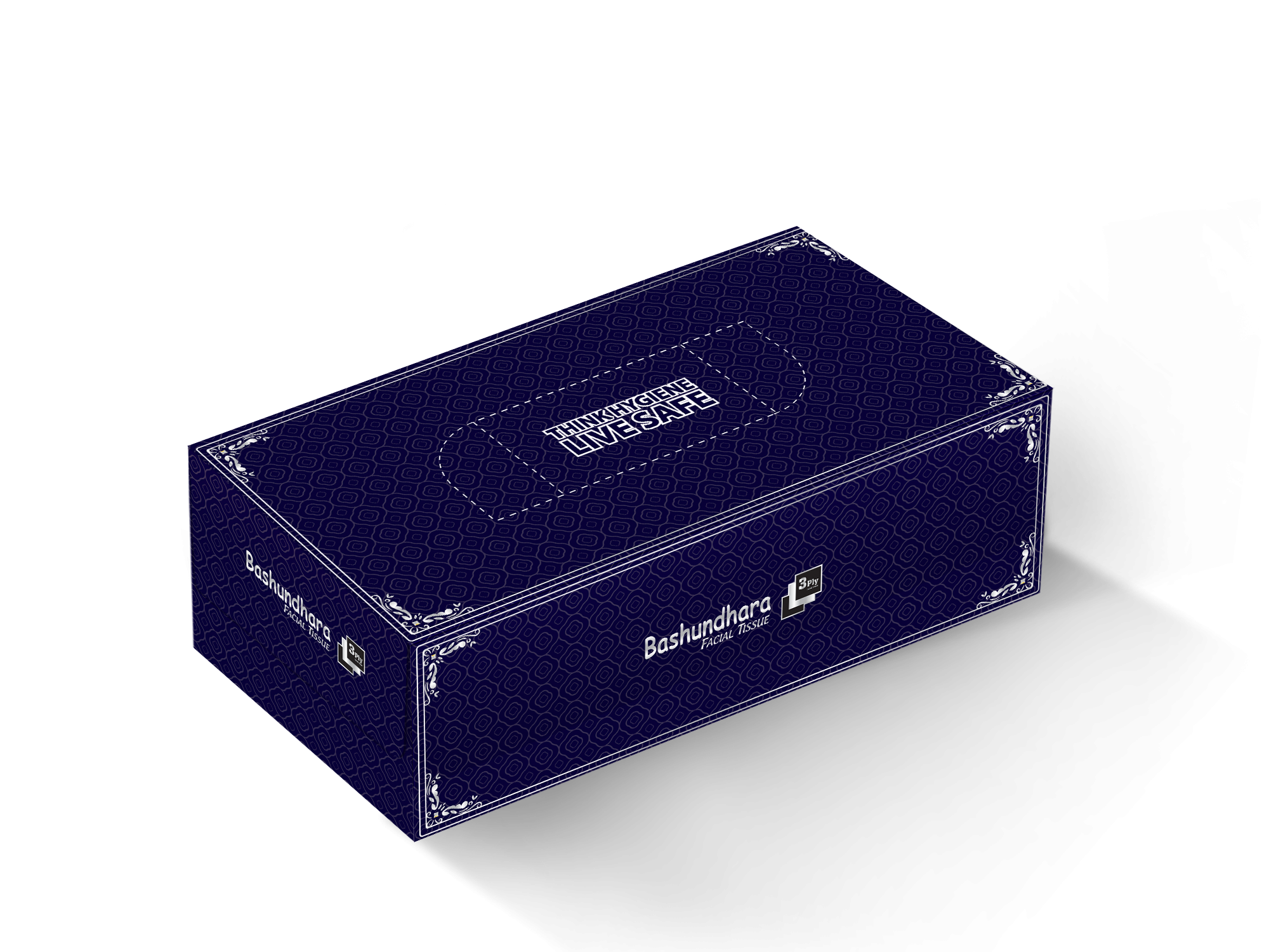 Bashundhara Facial Tissue 3Ply (Blue Silver)