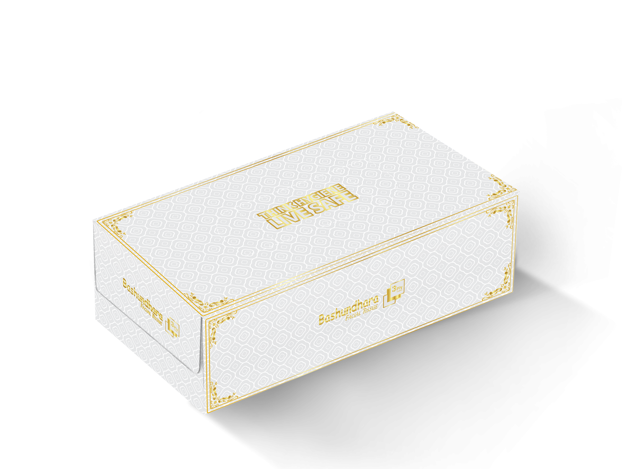 Bashundhara Facial Tissue 3Ply (White Gold)
