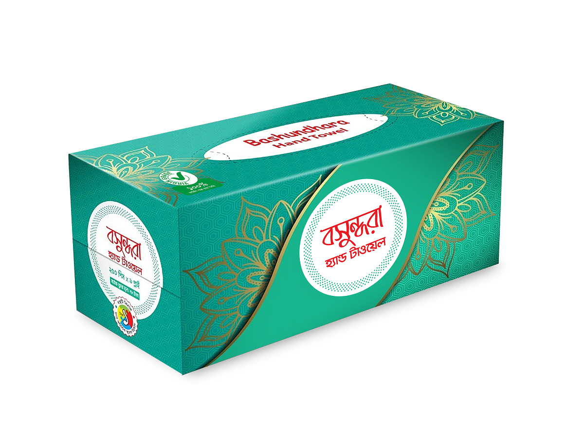 Bashundhara Hand Towel 250 pcs (Box)