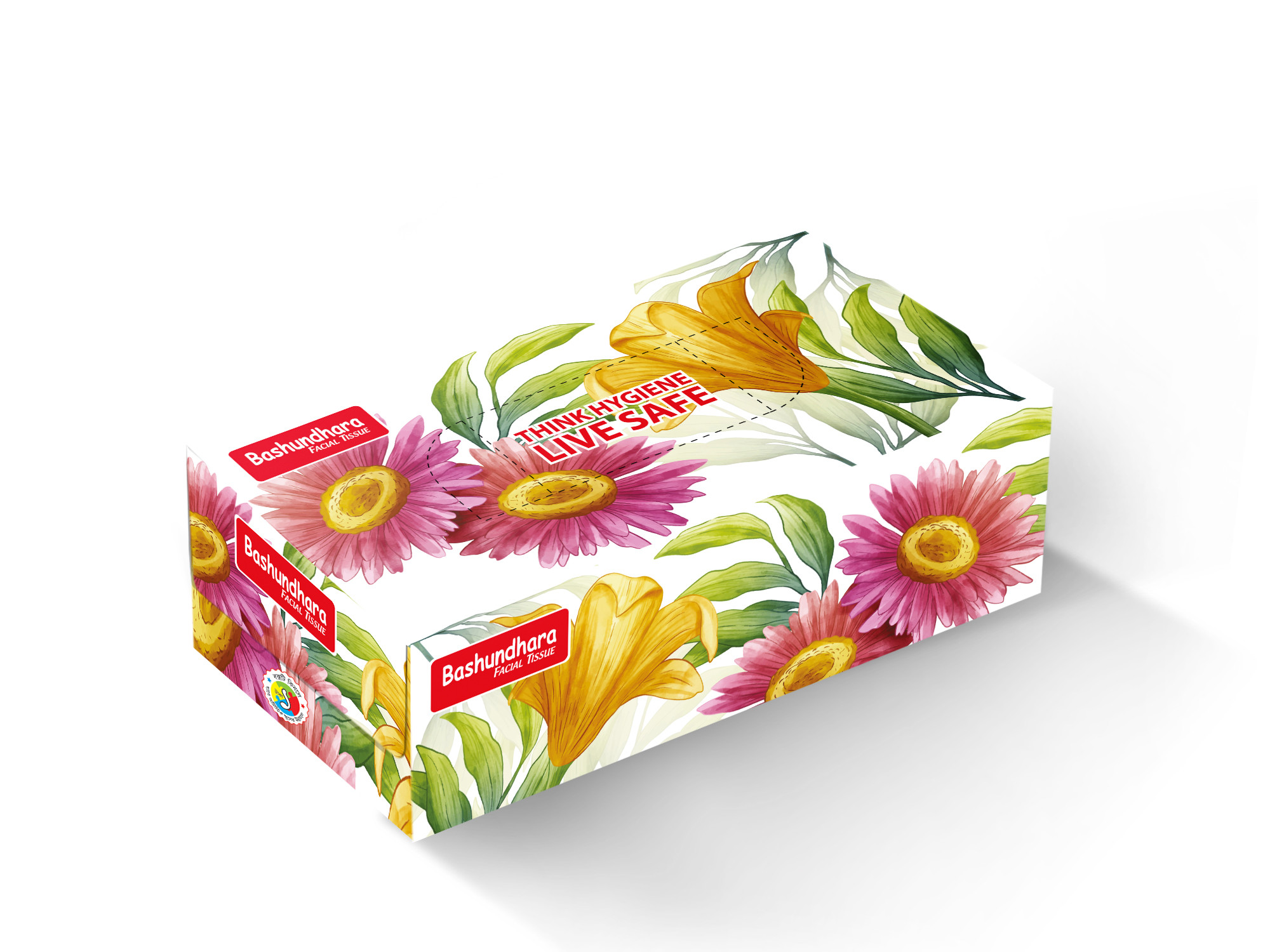 Bashundhara Facial Tissue (100 pcs X 2 ply, Non-perfumed)