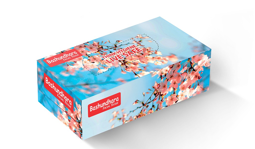 Bashundhara Facial Tissue (150 pcs X 2 ply, Nonperfumed) Bashundhara